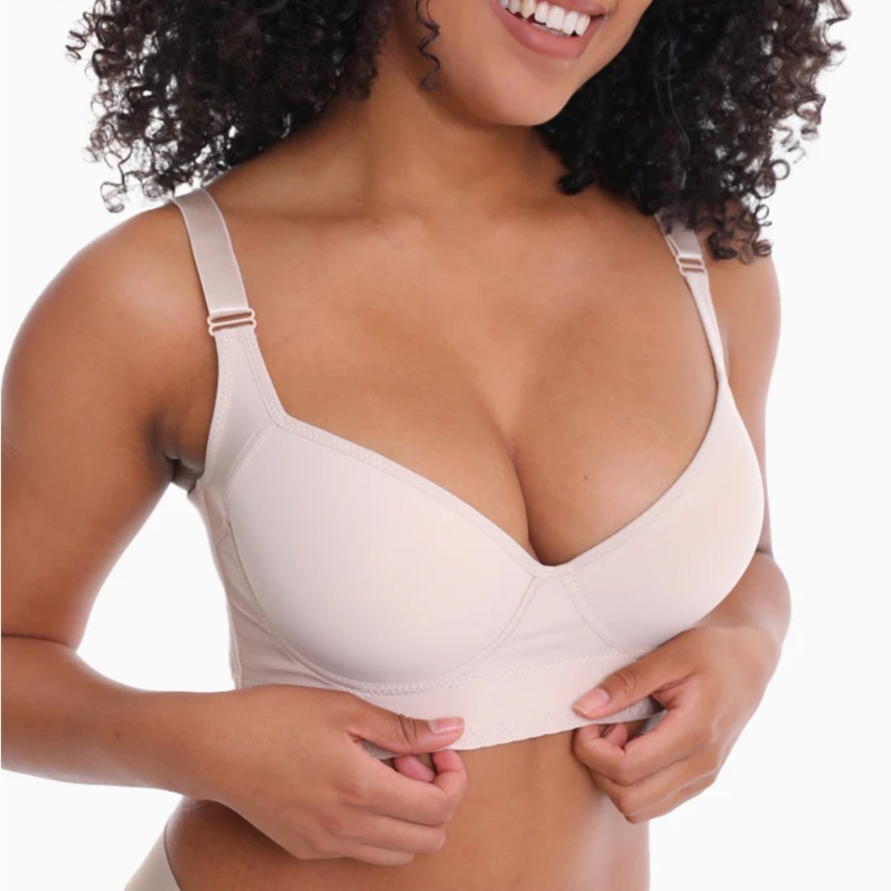 Shapedly Back Smoothing Shaping Bra Sz 40 F Nude